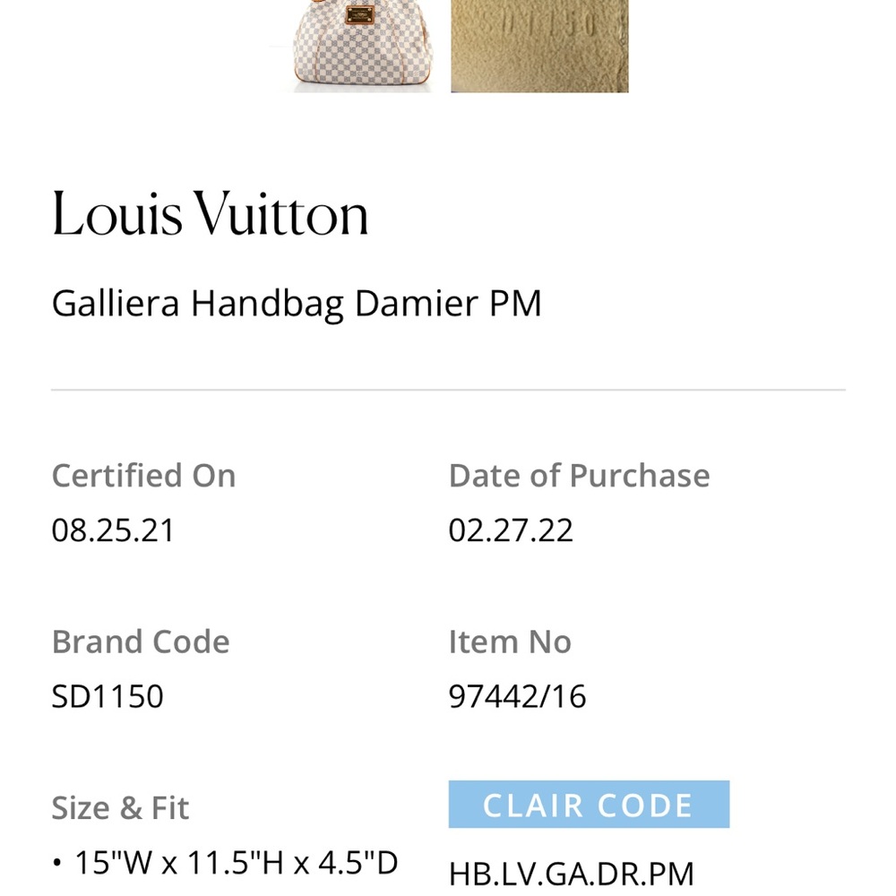 Louis Vuitton White and Tan Checkered Shoulder Bag - Picture 14 of 14